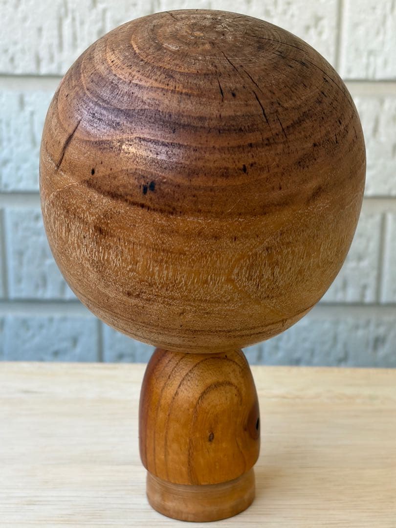 【極稀少】高見沢一雄 作 抽象こけし 巨大ヘッド 烙印あり 初期作