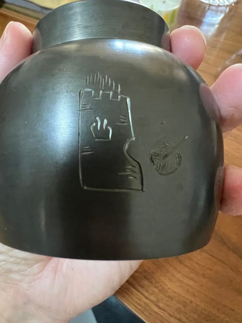 中国茶入り 古錫　茶道具