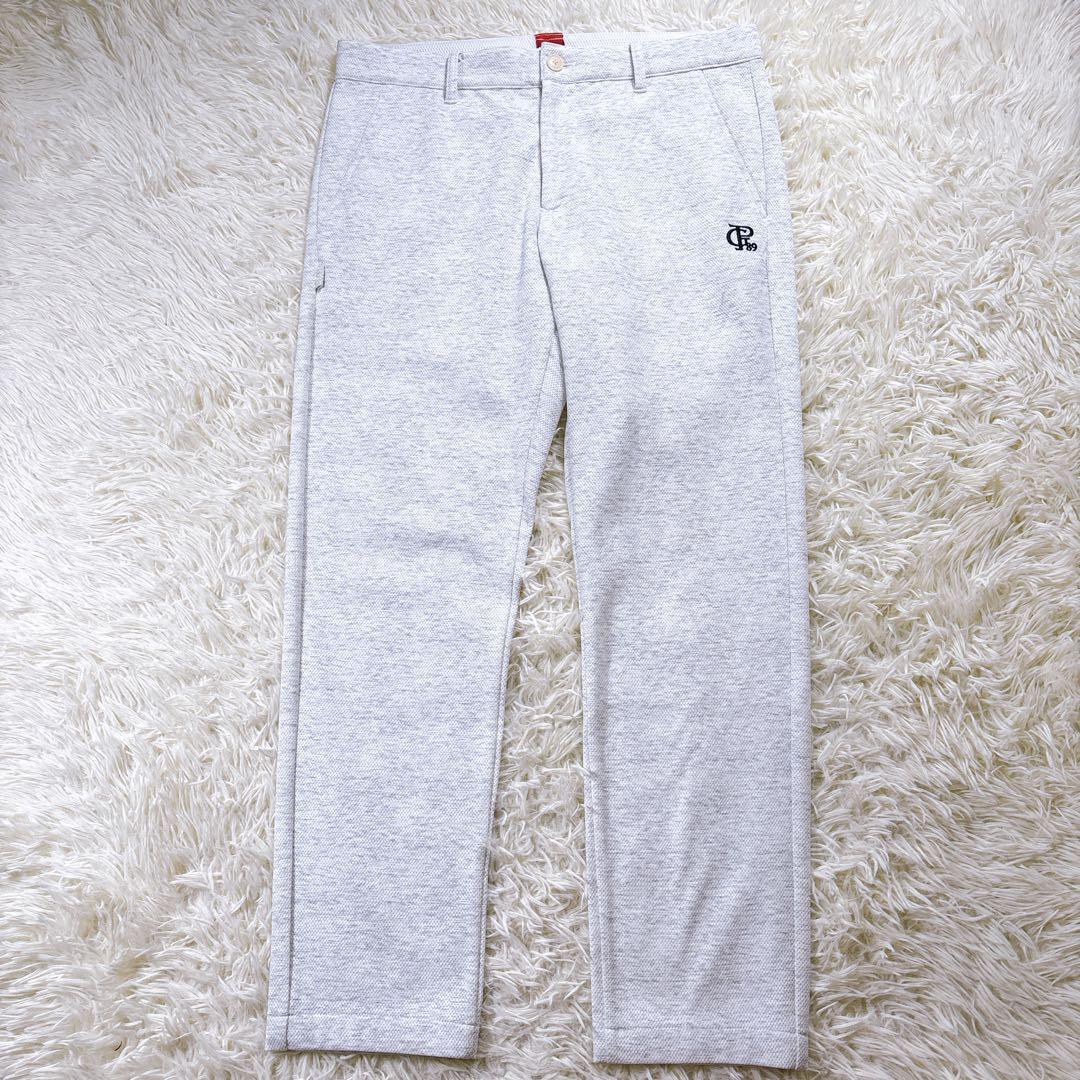 【サイズ6】 パーリーゲイツ　ロングパンツ　ゴルフ　メンズ　大きめ　オフホワイト