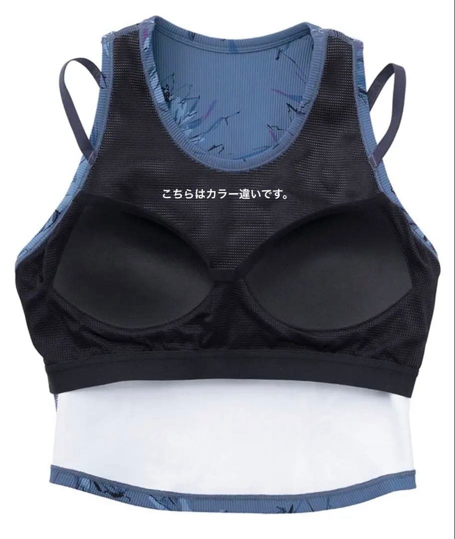 【SUKALA】Ｌサイズ リブBigフラワープリントショートタンクトップ