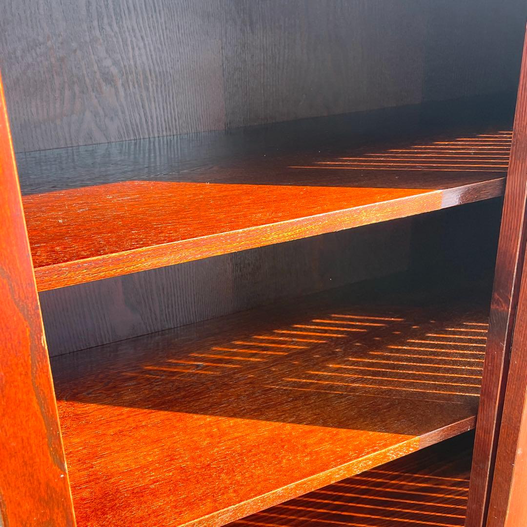 国産品 欅無垢材食器棚 水屋箪笥 ダイニングボード キッチンボード 茶棚 茶箪笥