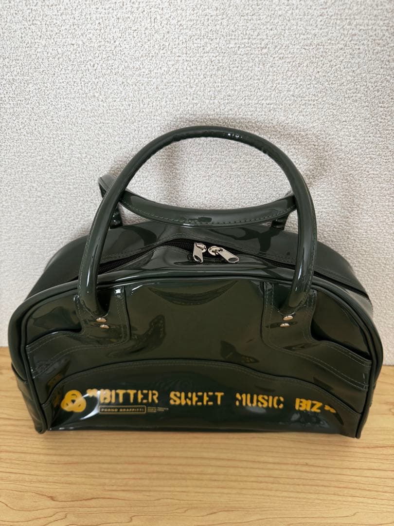 【新品未使用】ポルノグラフィティ グッズ エナメルボストン バッグ グリーン