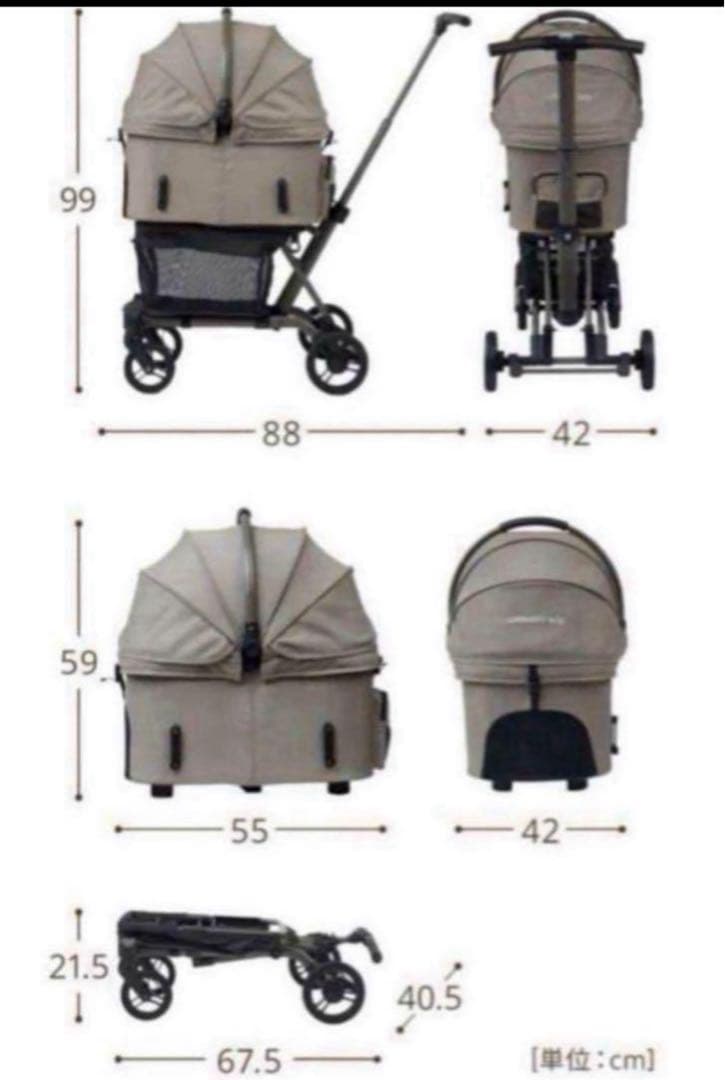 新品AirbuggyWizXペットカートエアバギーウィズエックスディムグレー新色