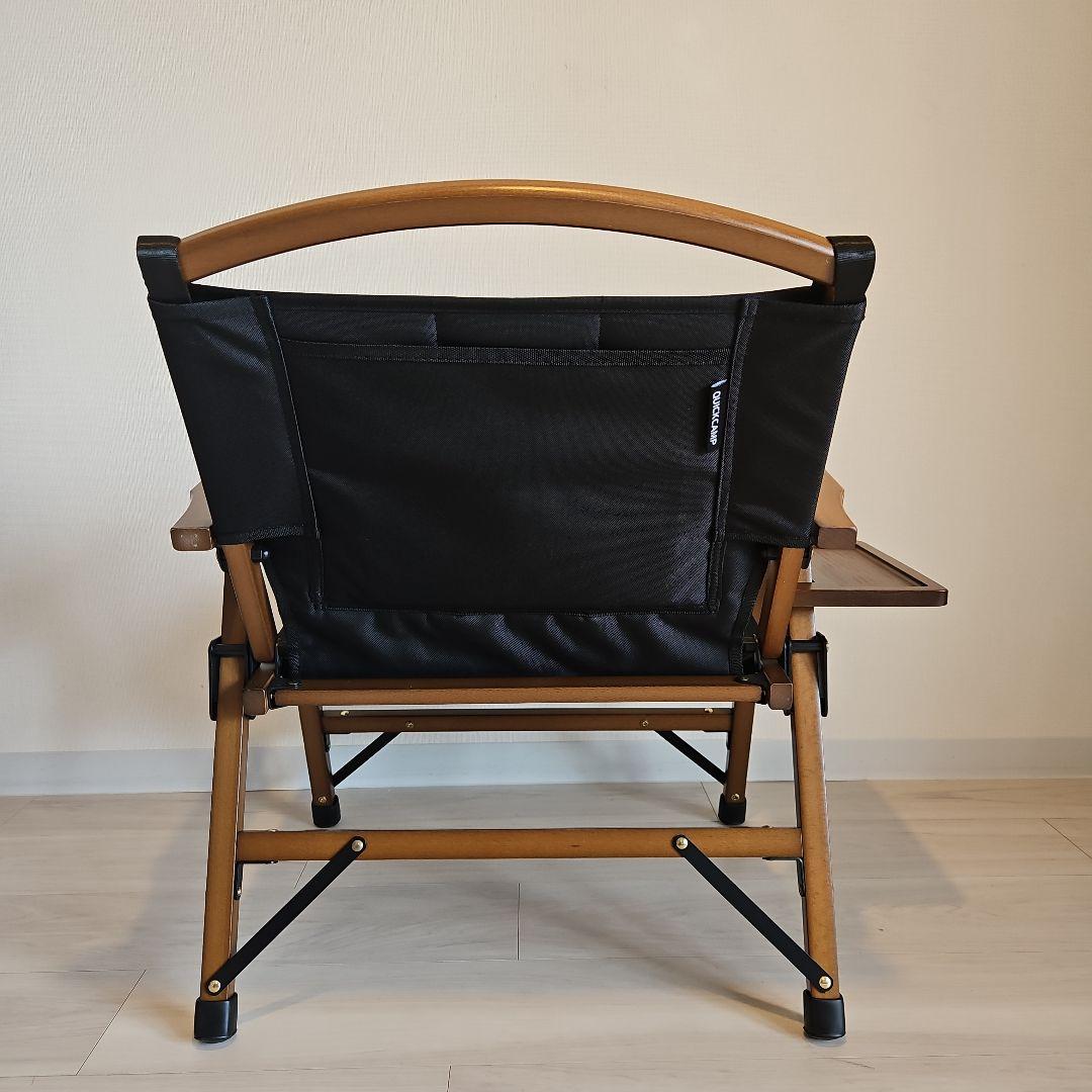 美品 クイックキャンプウッドローチェア