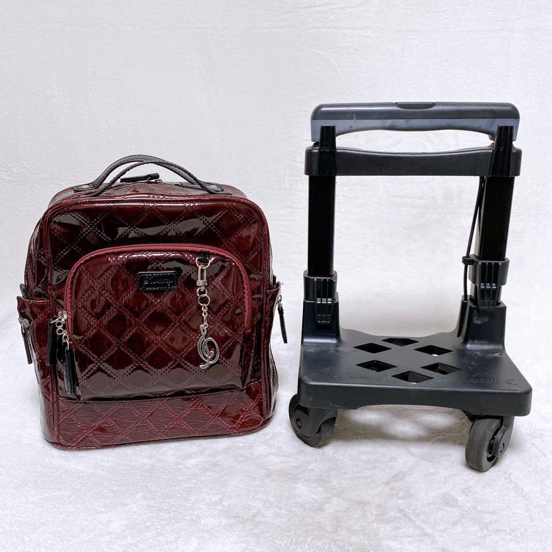 SWANY　エマイロ　エナメル　ショッピングカート　ボルドー　ストッパー付　４輪