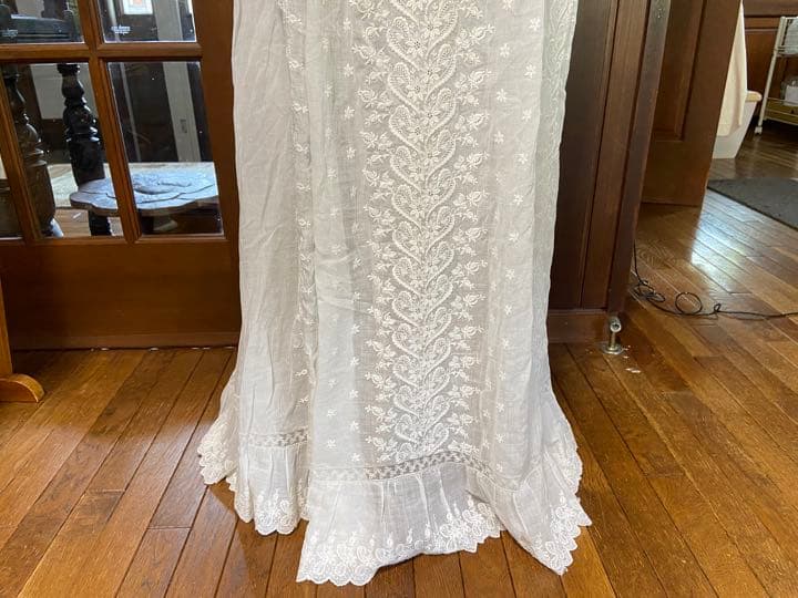 豪華*美しい手刺繍フランスアンティーク*スカート*手刺繍*アンティークレース