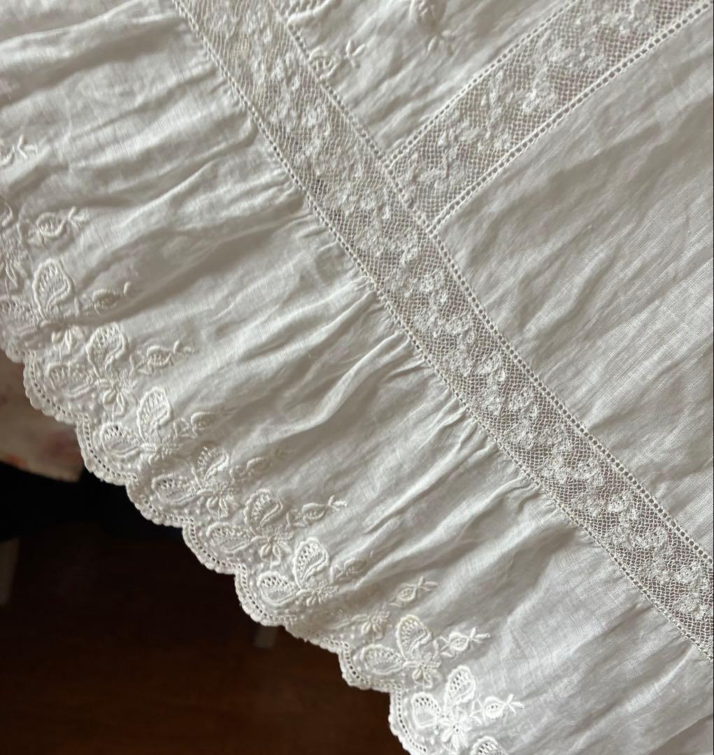 豪華*美しい手刺繍フランスアンティーク*スカート*手刺繍*アンティークレース