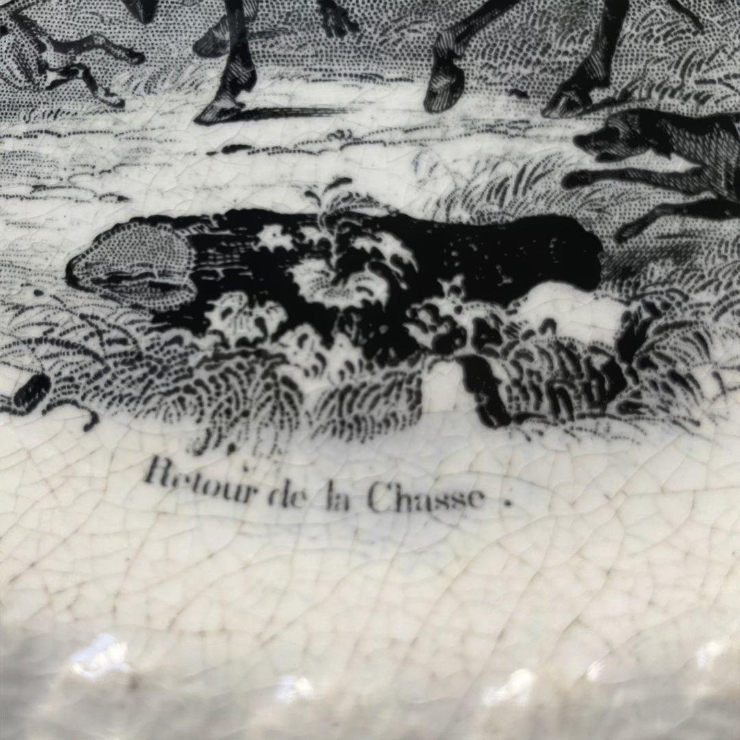 アンティーク プレート ボッホフレール ベルギー 狩の帰来