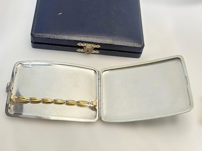 シルバー 950 純銀製 シガレットケース アンティーク　タバコケース