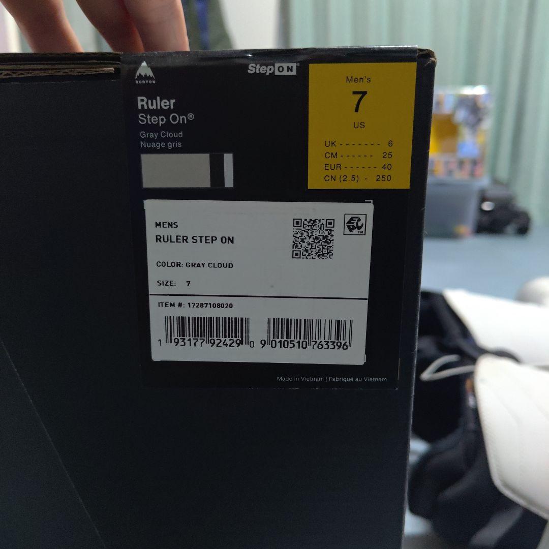 Burton Ruler Step On ブーツ 7 Gray Cloud 25