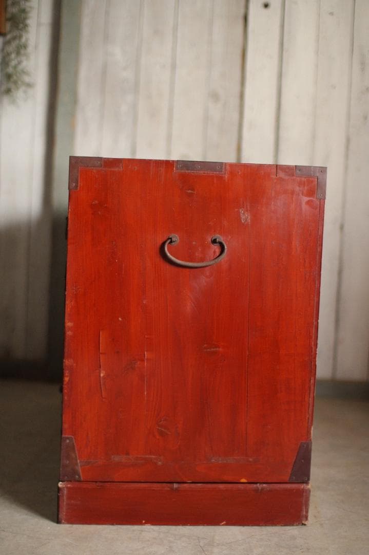 綺麗な丸金具庄内箪笥　4杯　タンス　収納　古家具　古民家　時代家具