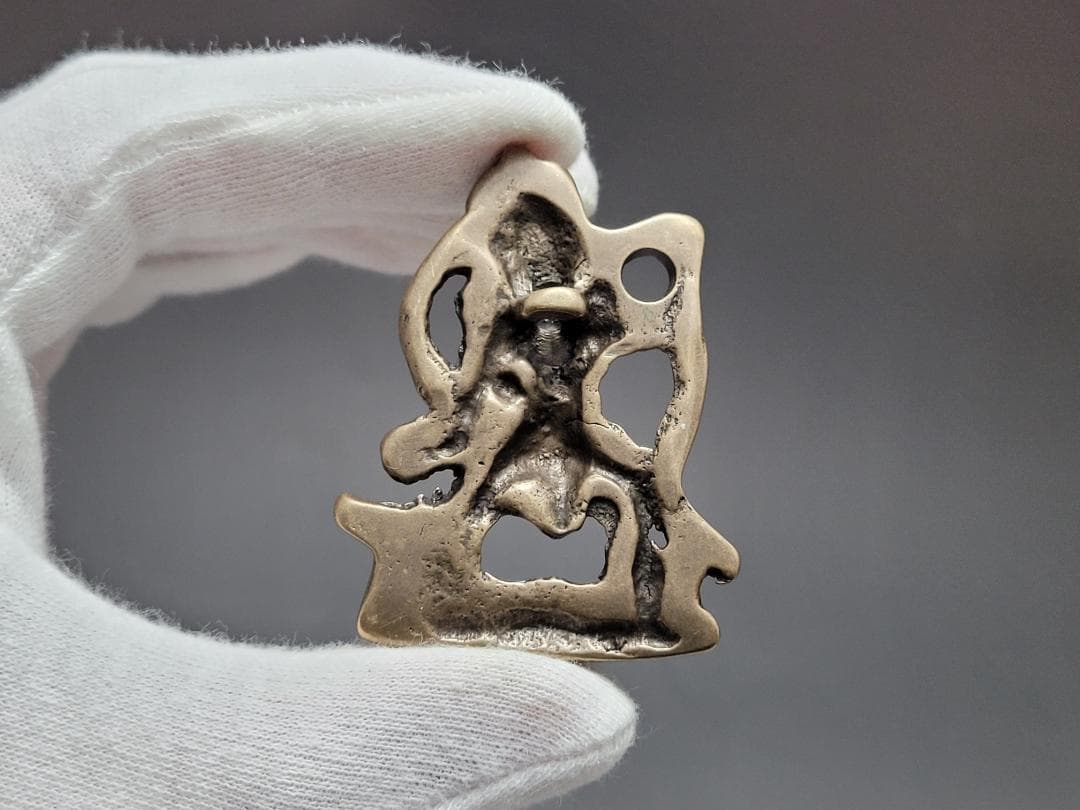 銅製金剛菩薩型天鐵トクチャ護身装身具 ペンダントチベット仏教文物 幅約5.1cm