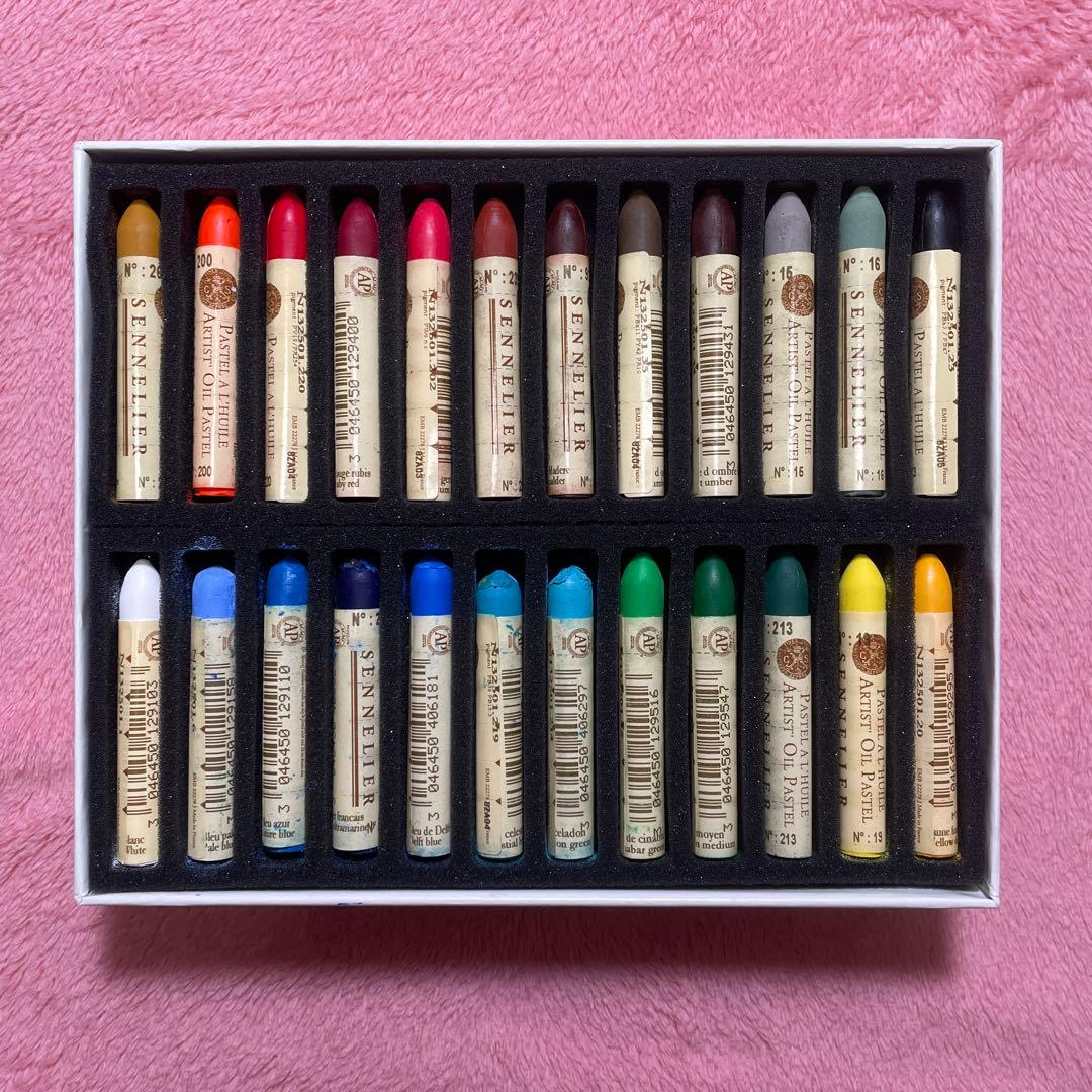 セヌリエ オイルパステル 24色 ＋ カランダッシュ ネオパステル　20本