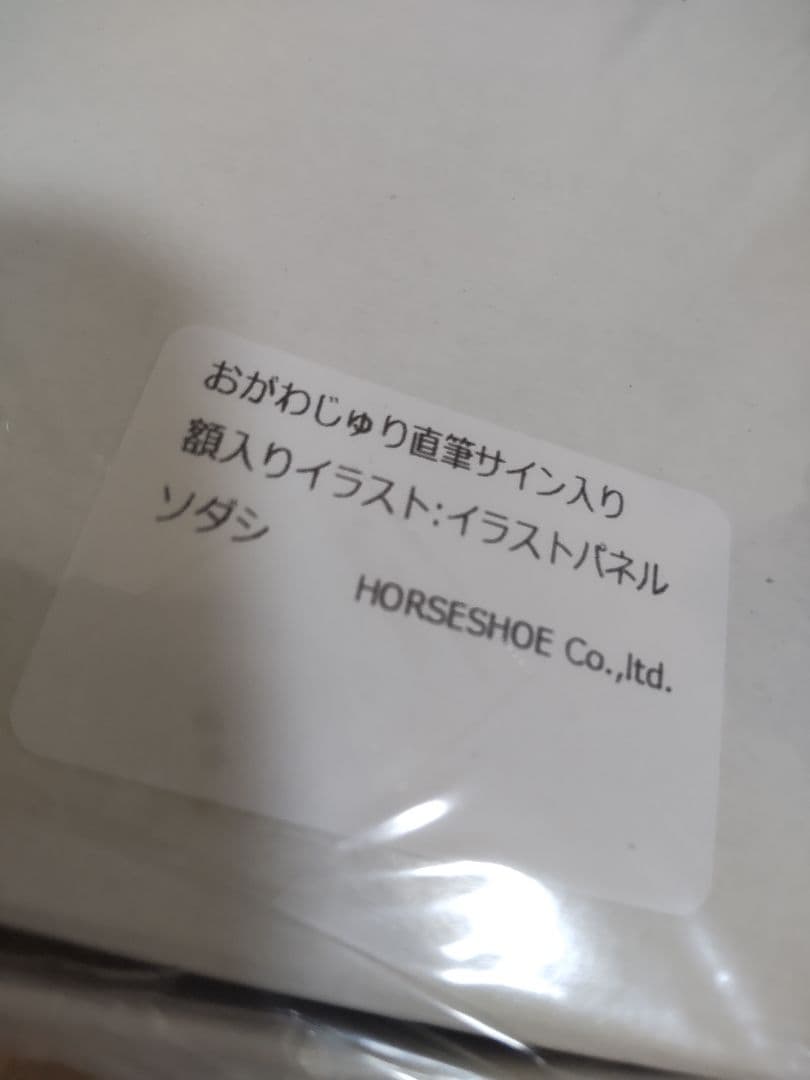 おがわじゅりイラストパネル（ソダシ） 直筆サイン入り　JRAポイント交換