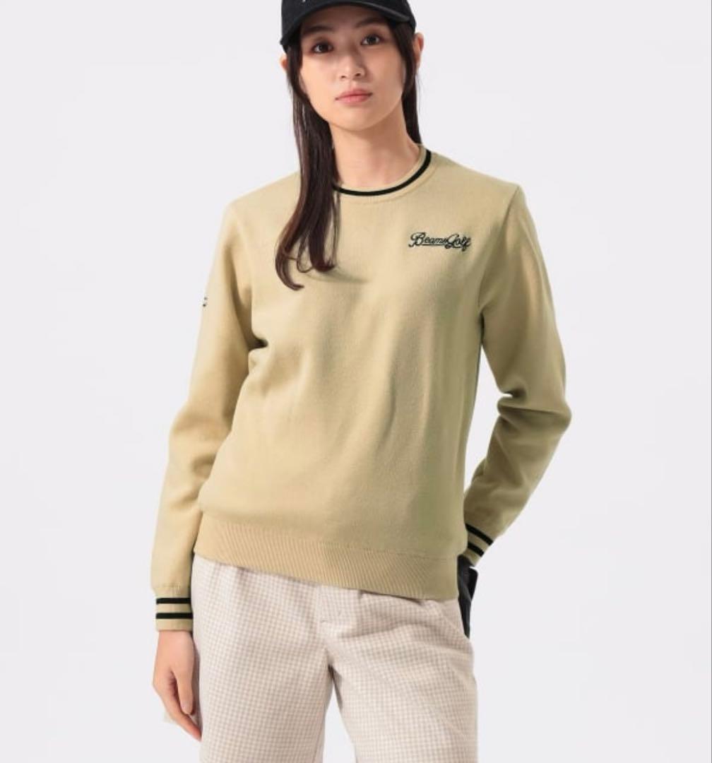 BEAMS GOLF エアシャット 縦ロゴ ニット（防風）