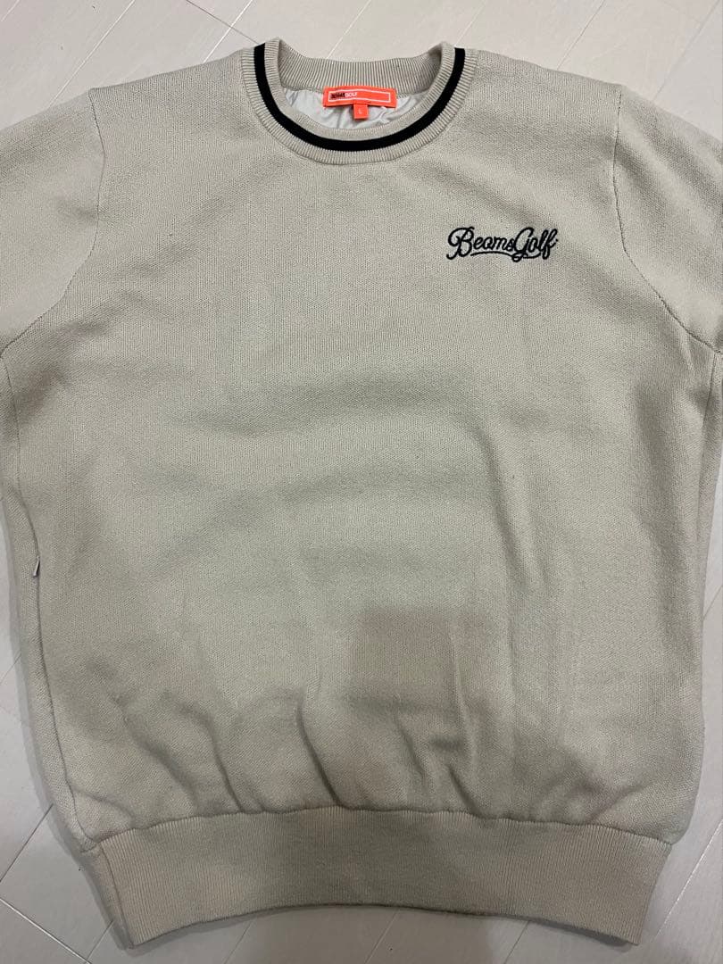 BEAMS GOLF エアシャット 縦ロゴ ニット（防風）