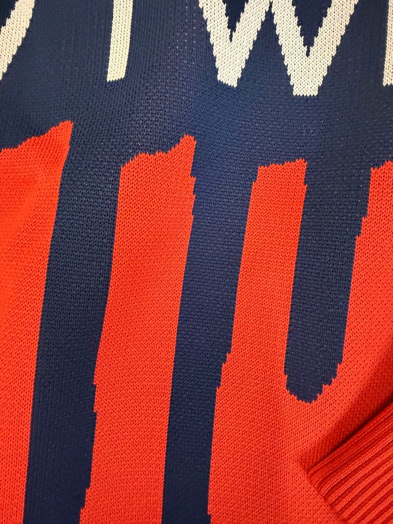 ¥28,600新品正規品【V12/XL】裏地付きクルーネックニット長袖カットソー