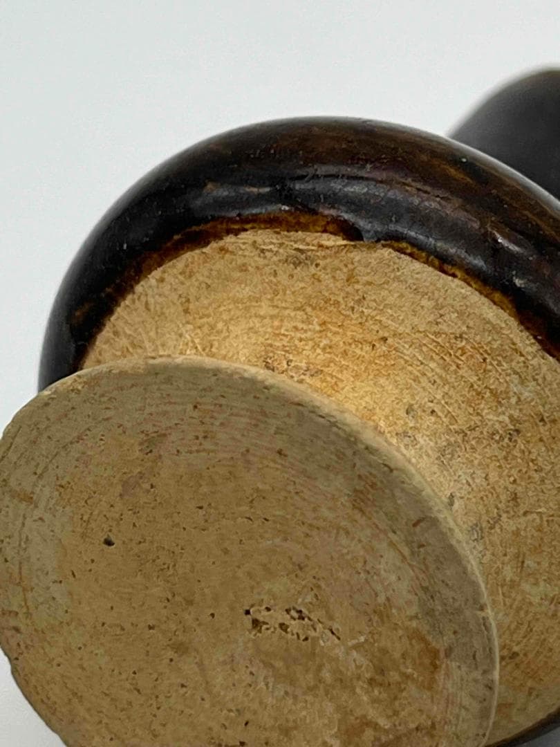 宋時代 醬釉 吉州窯小瓶 花入れ 黒釉 海鼠釉 唐物　希少貴重古賞物(F-83)