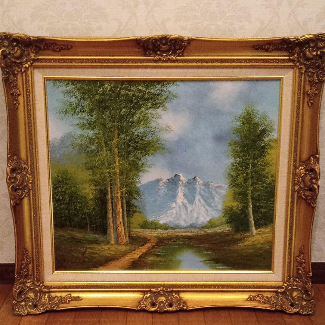 絵画　アルプスの風景画