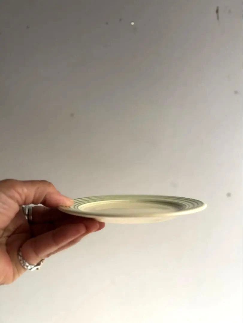 845 英国 アンティーク スージークーパー プレート3点組 クレヨンライン