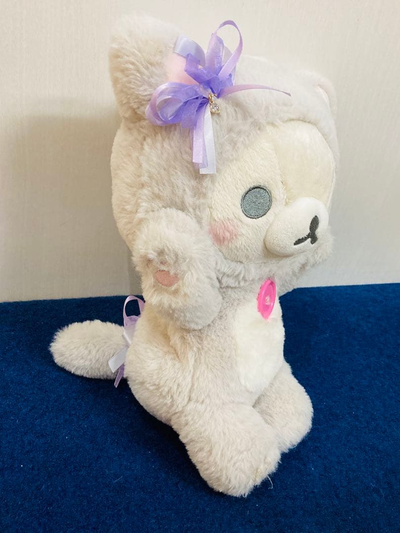 鏡の中のコリラックマ　ぬいぐるみ(M) キラキラ金属マスコット付　リボン付