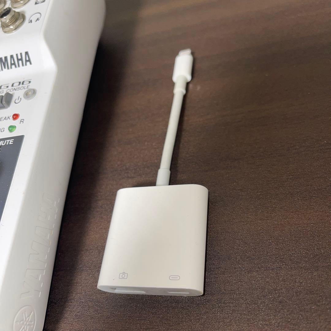【おまけ有】YAMAHA AG06 ミキサー Apple純正カメラアダプタ