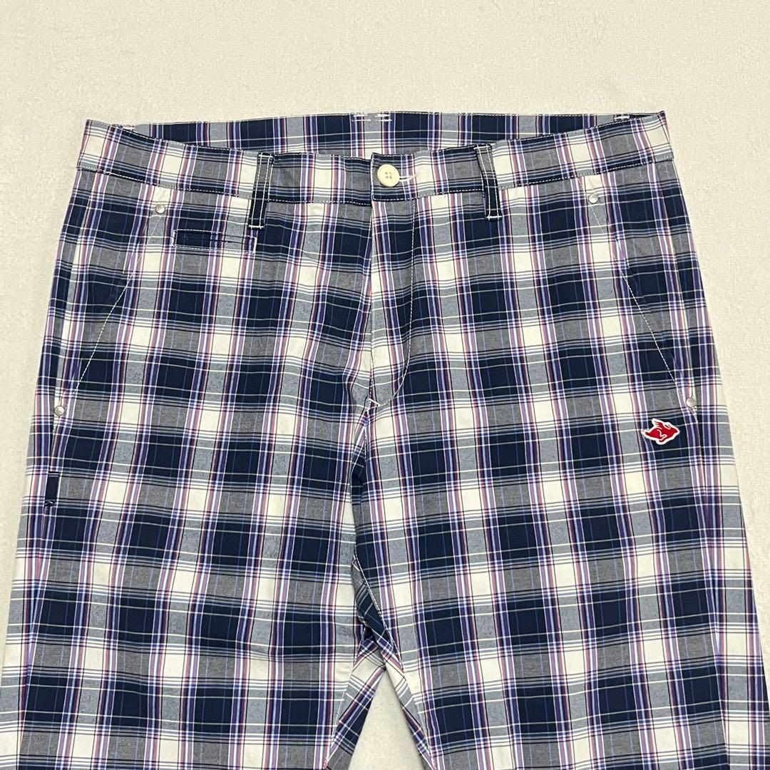美品 PEARLY GATES ストレッチ チェックパンツ ゴルフウェア 7