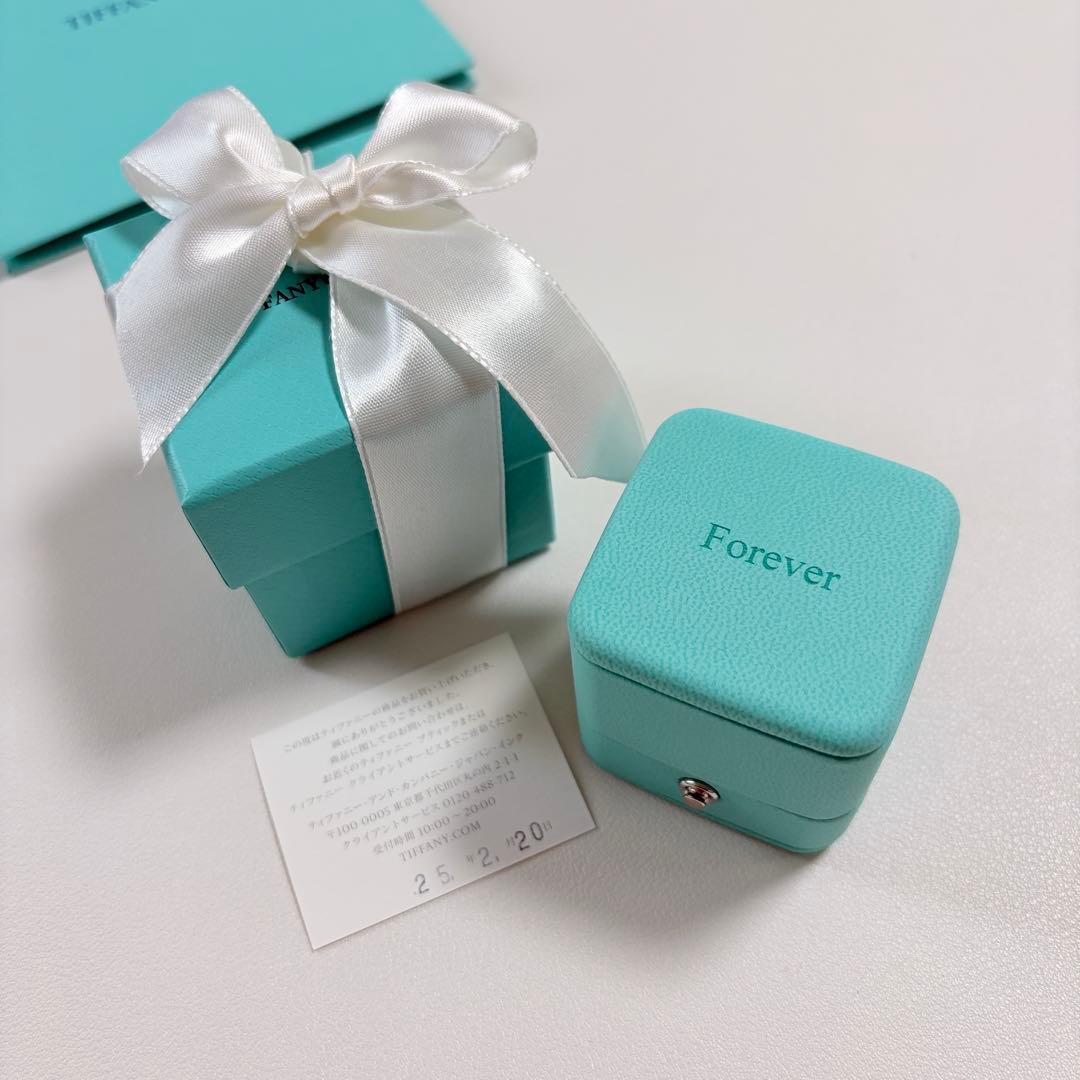 極美品　現行品　ティファニー　限定品　リングケース　空箱　Forever 刻印