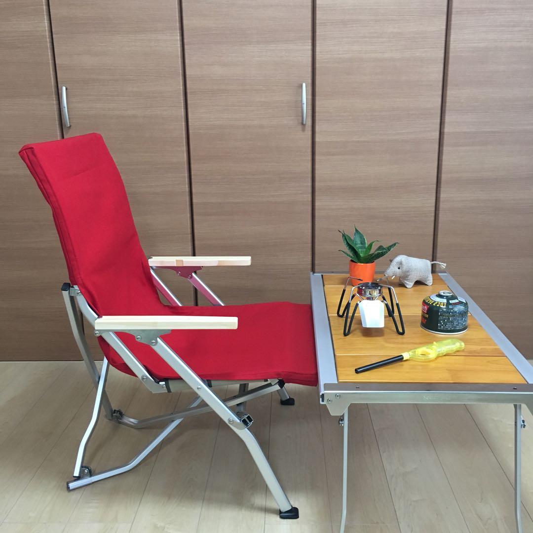 レッド 2枚セット フルセット ローチェア30用 10号帆布カバー ポケットあり