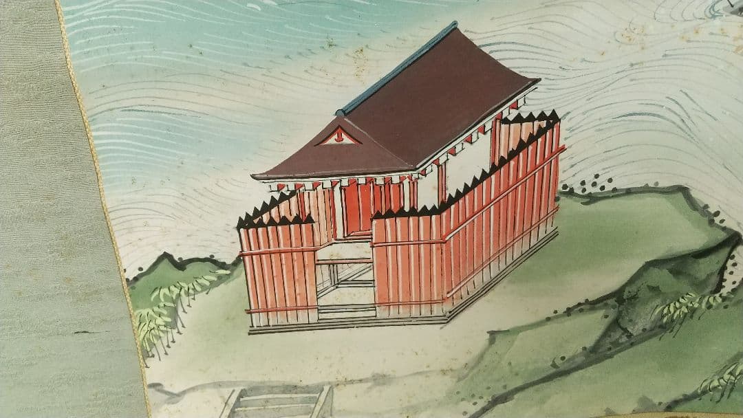 岡部光邦 瀑布 滝の図 紙本掛軸 師契月