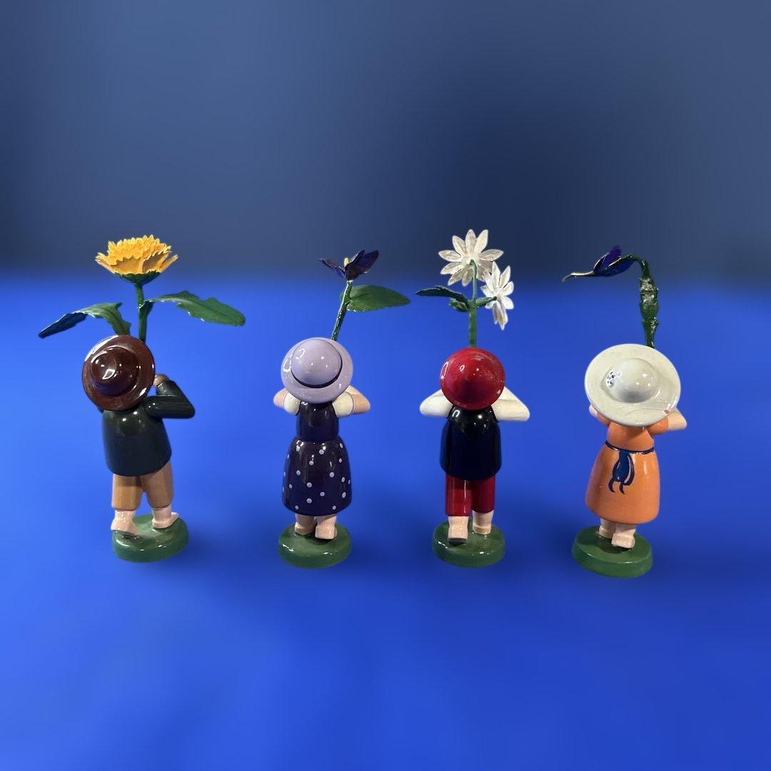 ザイフェン　ドイツ　ウルミック工房　木製人形 フラワーチルドレン