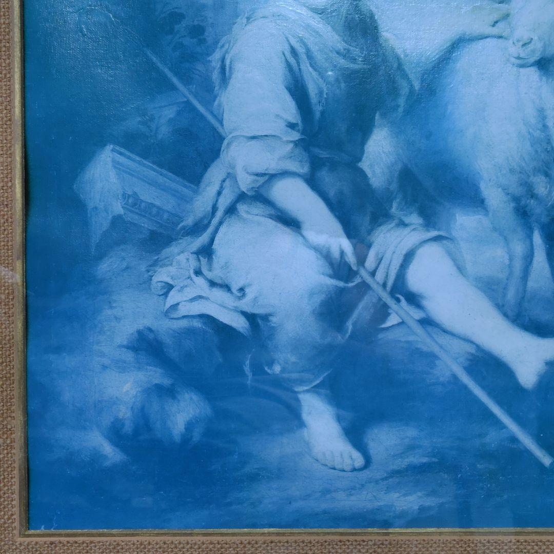 宗教画 複製画 額装 ムリーリョ 善き羊飼い