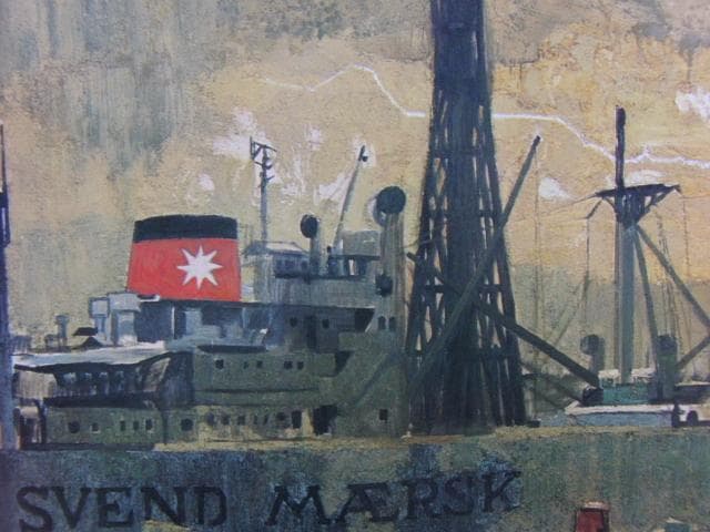 田川寛一、遠雷、希少な画集より、新品高級額・額装付、状態良好