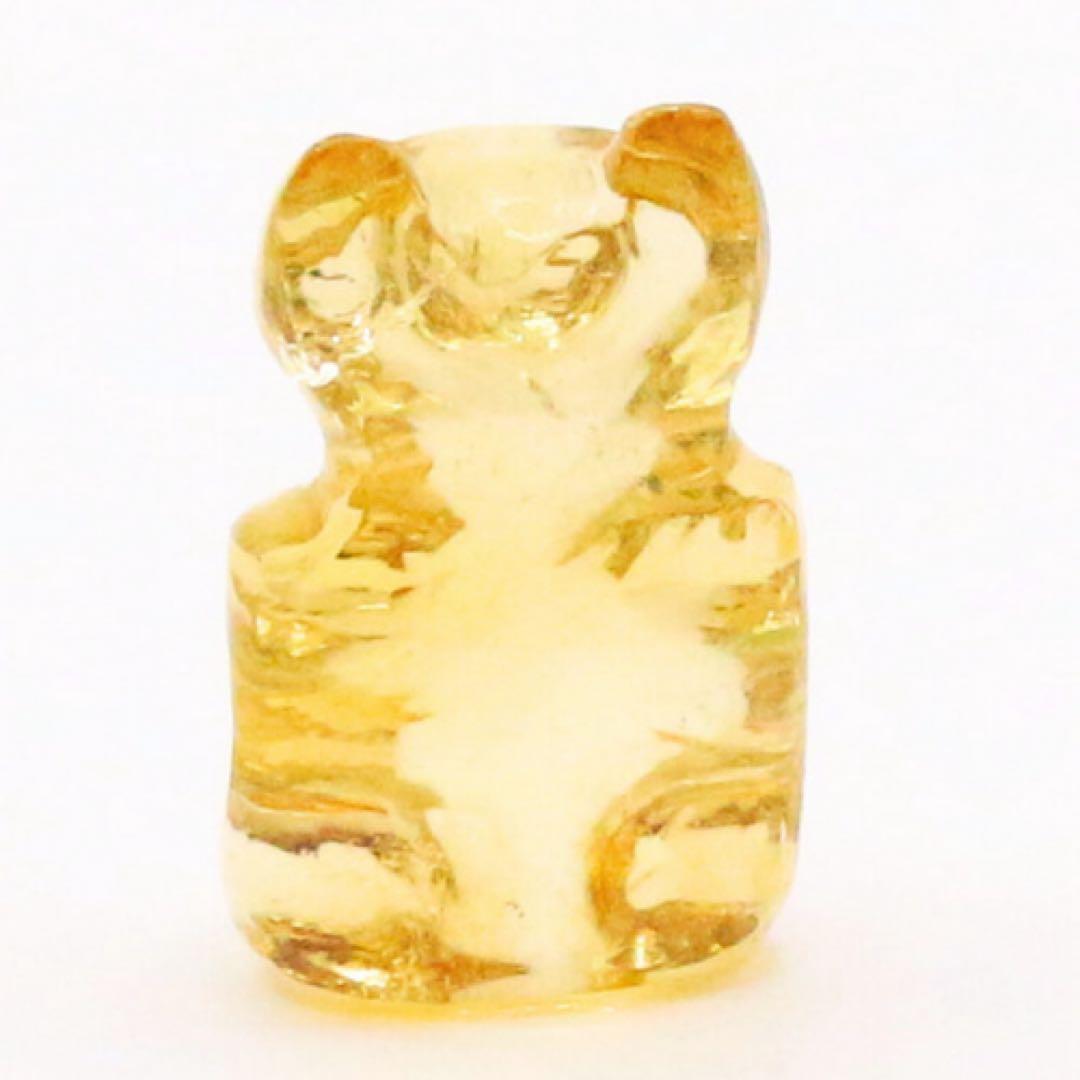 AG-okm-07　天然石 置物 自立クマ シトリン