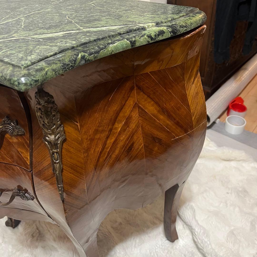 アンティーク　ルイ15世様式　コモード　チェスト　大理石天板 猫脚　真鍮