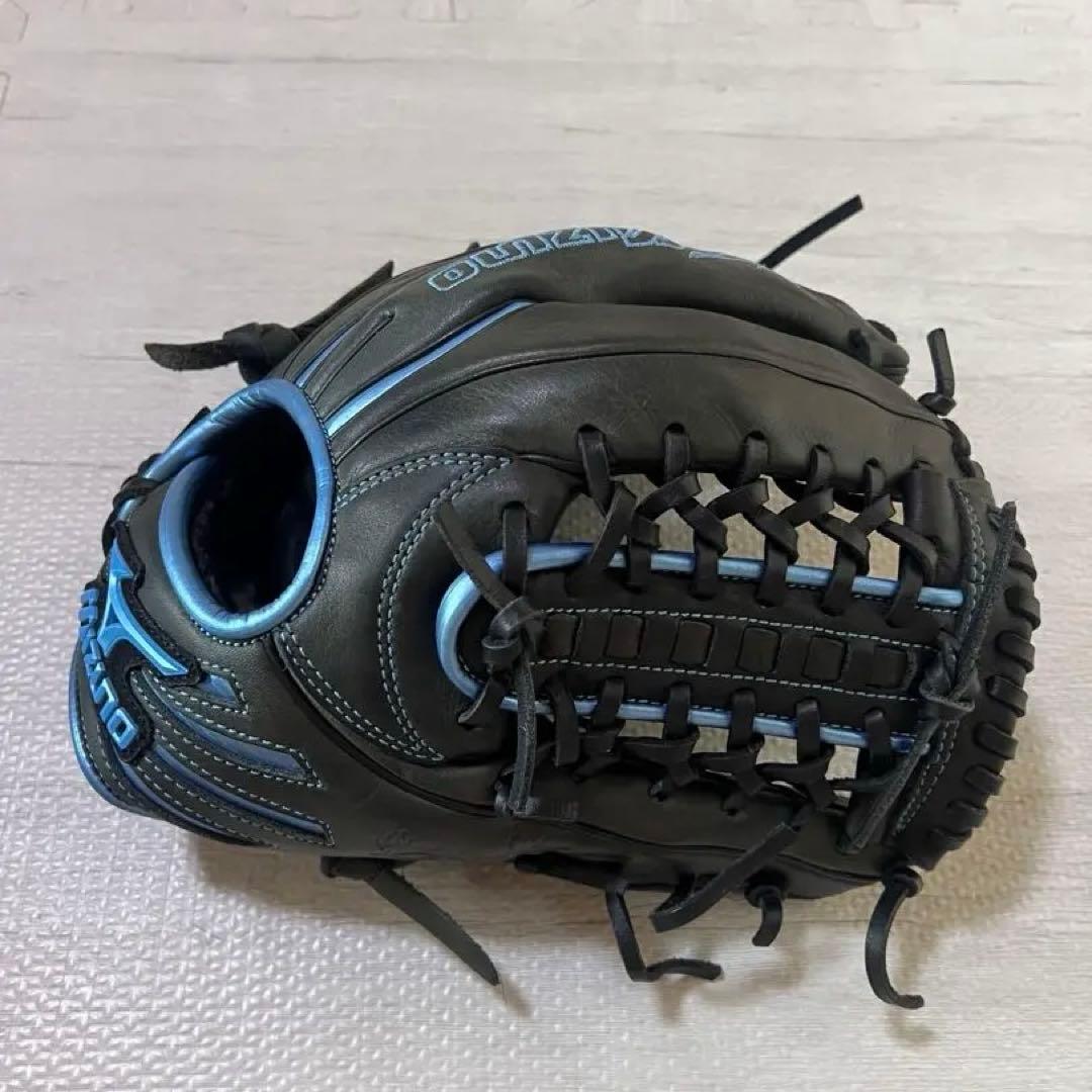 キ*ヨ様 ミズノ 一般軟式野球グローブ 右投げ用　限定カラー ブラック／メタリッ