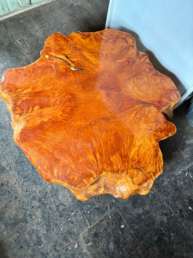 自然木座卓　コーヒーテーブル　天然木