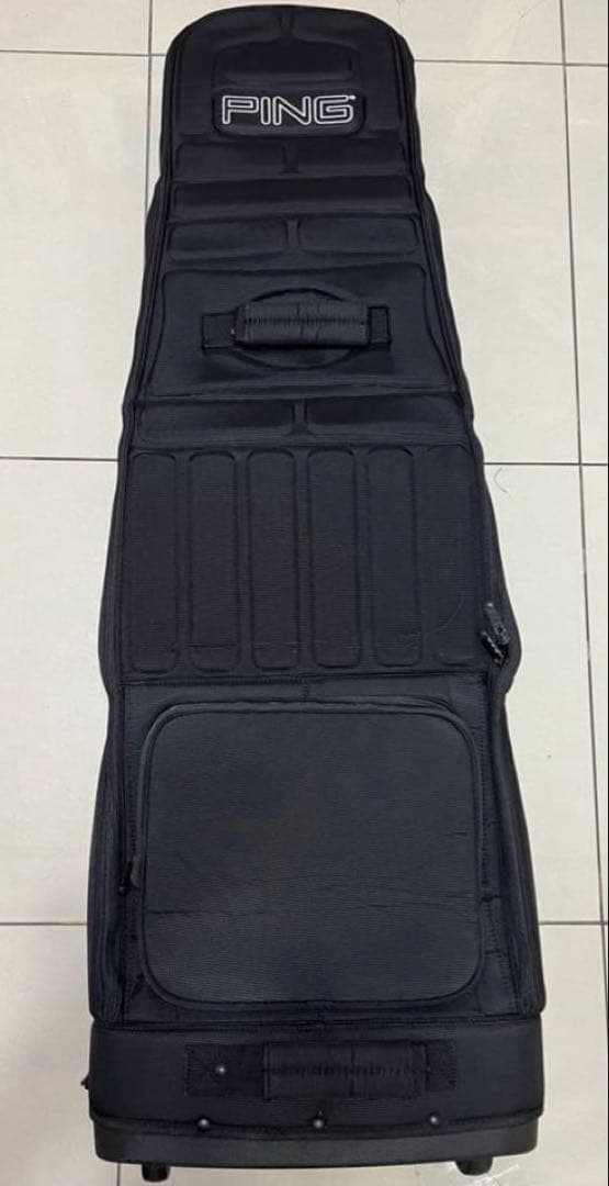 PING ゴルフ トラベルカバー ローラー付き キャスター付 折りたたみ可 黒