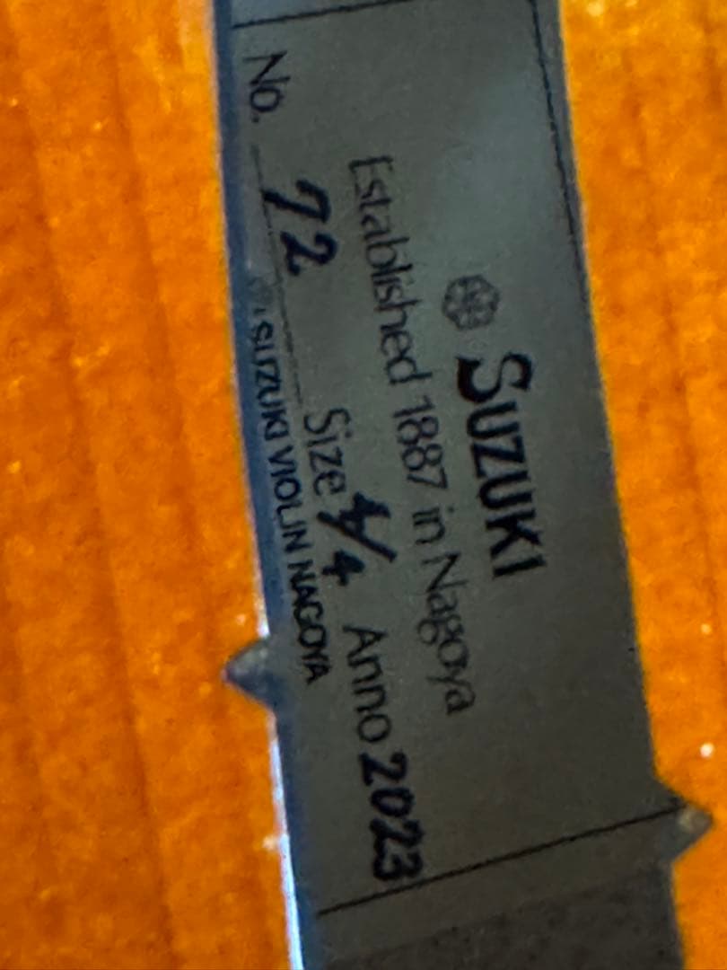 スズキno.72 チェロ4/4 2023年製造(状態極美)
