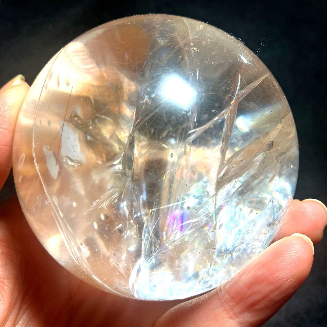 超特大　71mm レインボーゴールドルチルクォーツ　金針水晶　パワーストーン