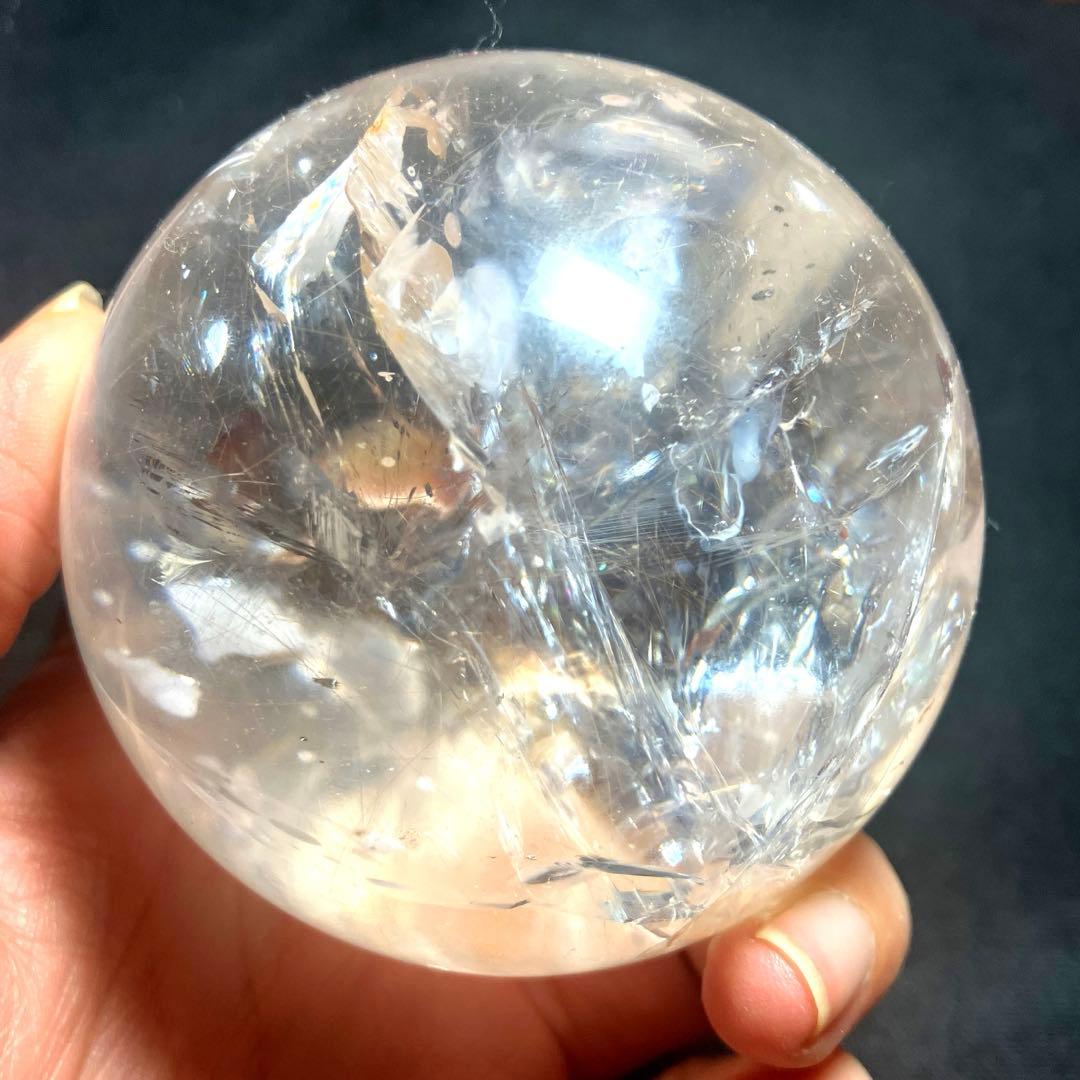 超特大　71mm レインボーゴールドルチルクォーツ　金針水晶　パワーストーン