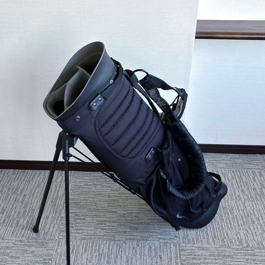 ナイキ ゴルフ キャディバッグ 軽量 スタンド式 自立 ブラック 8.5 5分割
