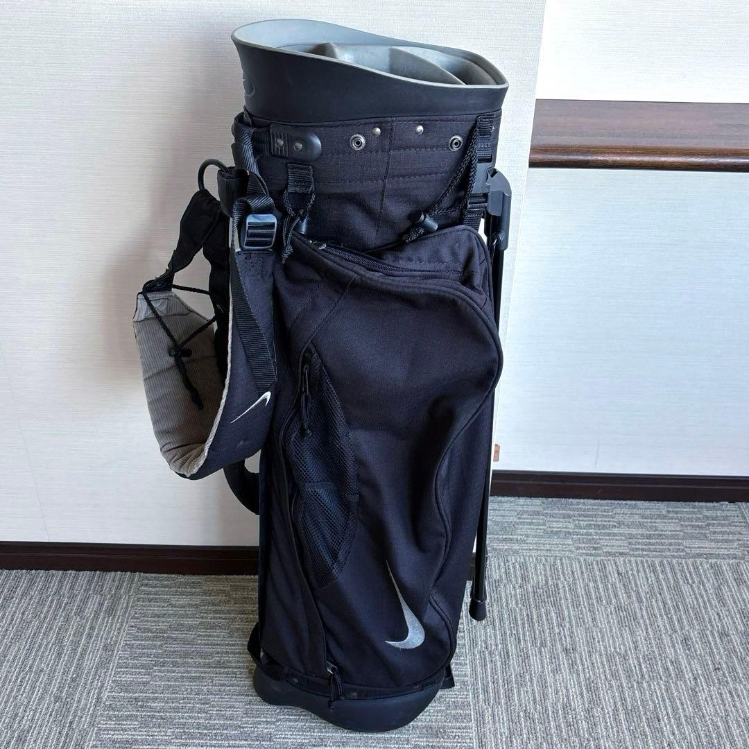 ナイキ ゴルフ キャディバッグ 軽量 スタンド式 自立 ブラック 8.5 5分割