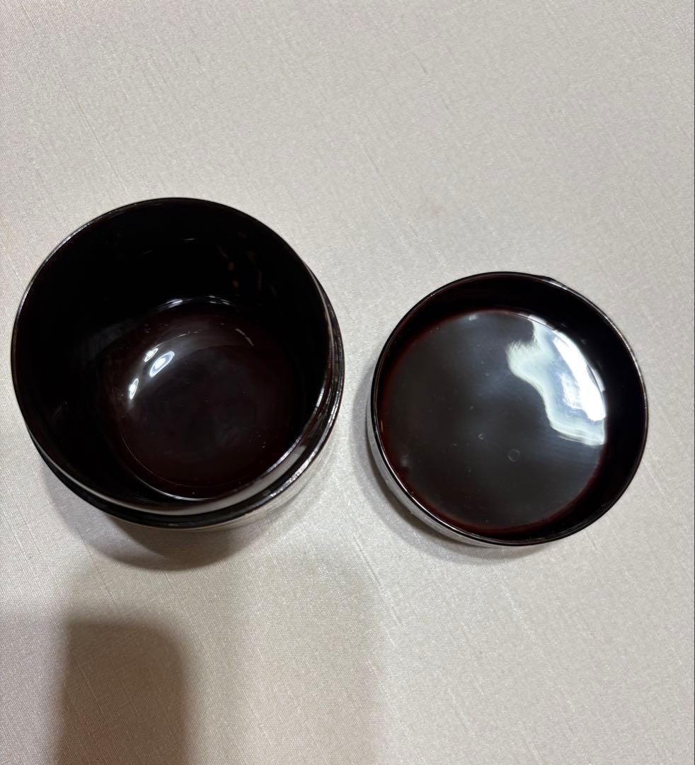 茶道具　棗　『長谷川祐斎』『松唐草蒔絵』『螺鈿』　茶入　共箱　茶道具