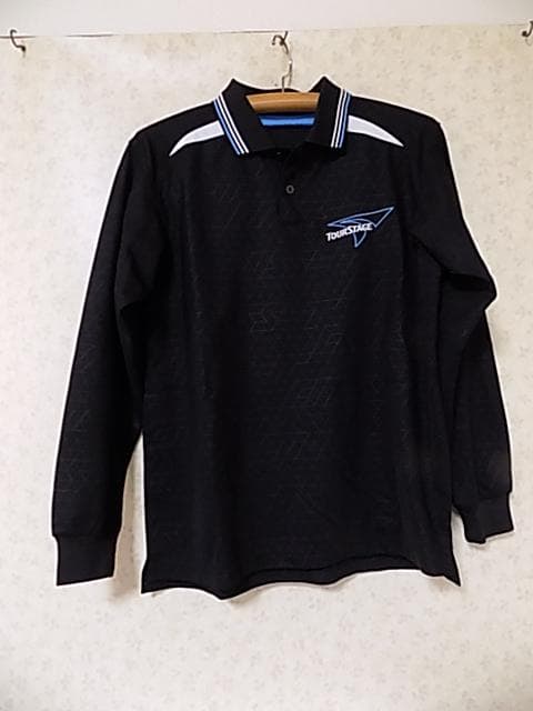 65227　ツアーステージ　長袖dポロシャツ　黒　M