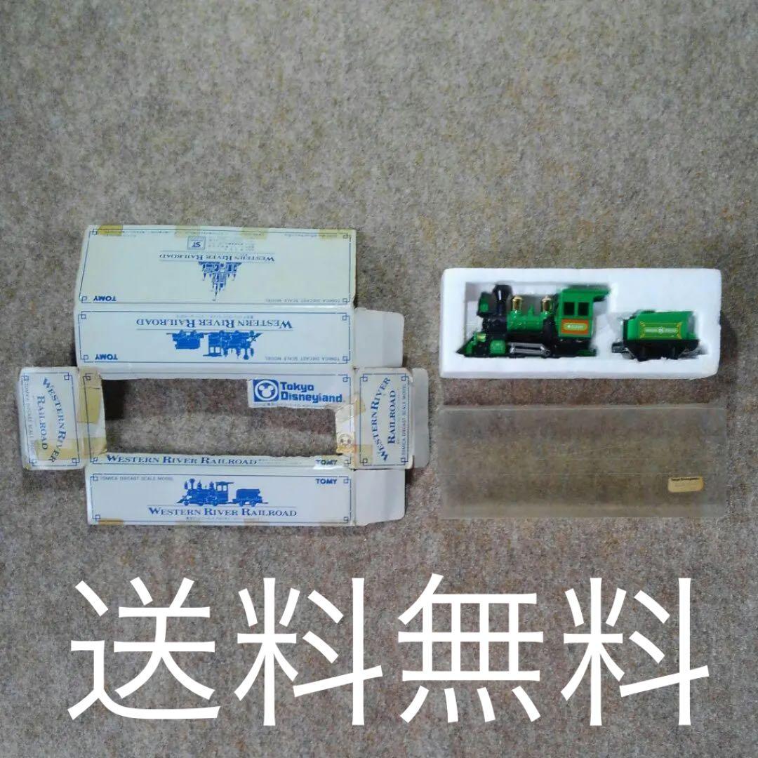 東京ディズニーランドTOMYウエスタン・リバー・レールロード蒸気機関車の模型緑色