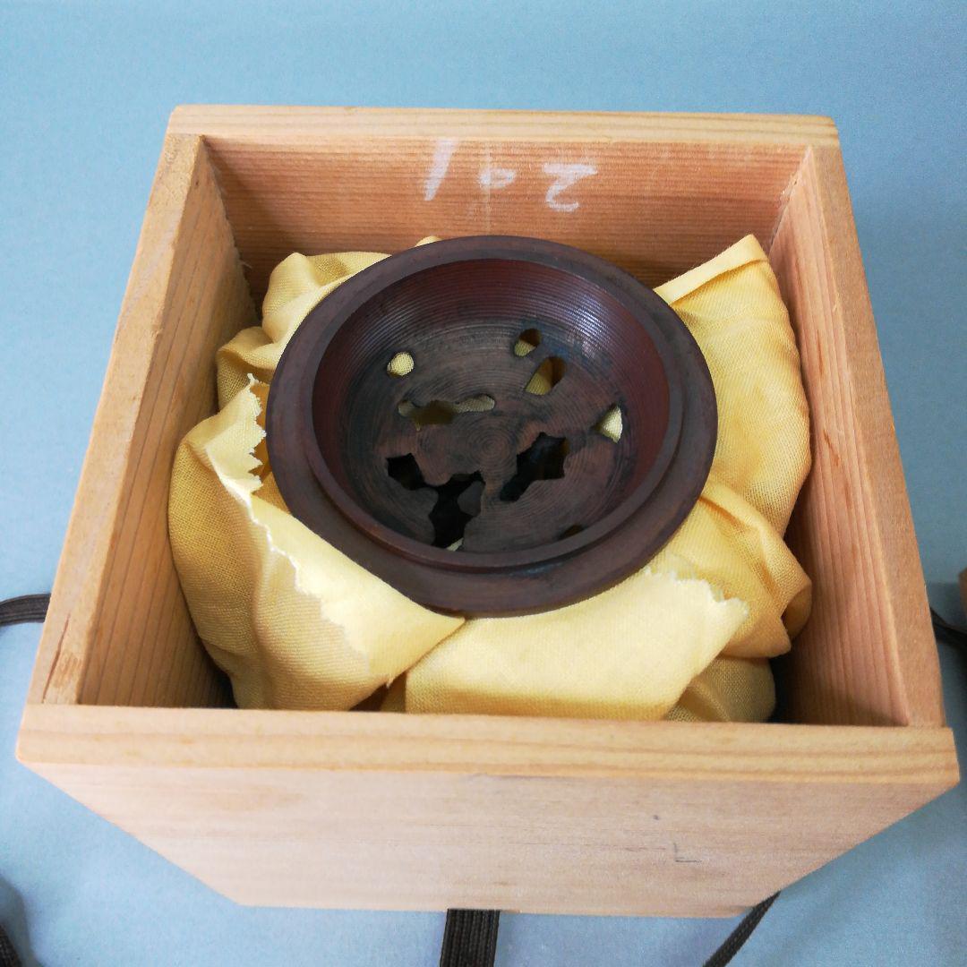 茶道具　青銅製　獅子　香炉　共箱