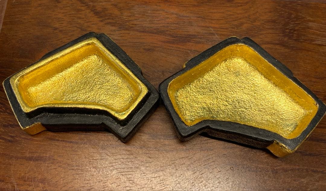 【茶道具】寒川栖豊造　那智黒結文香合（共箱）