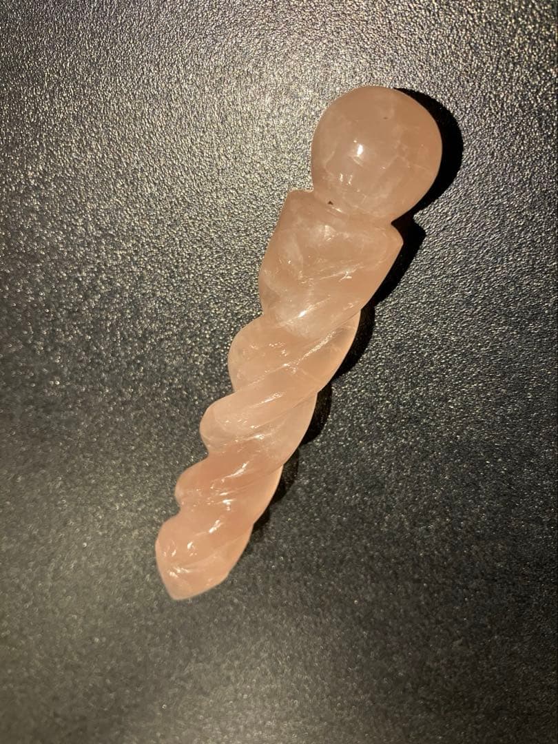 ローズクォーツ　ワンド　虹入り