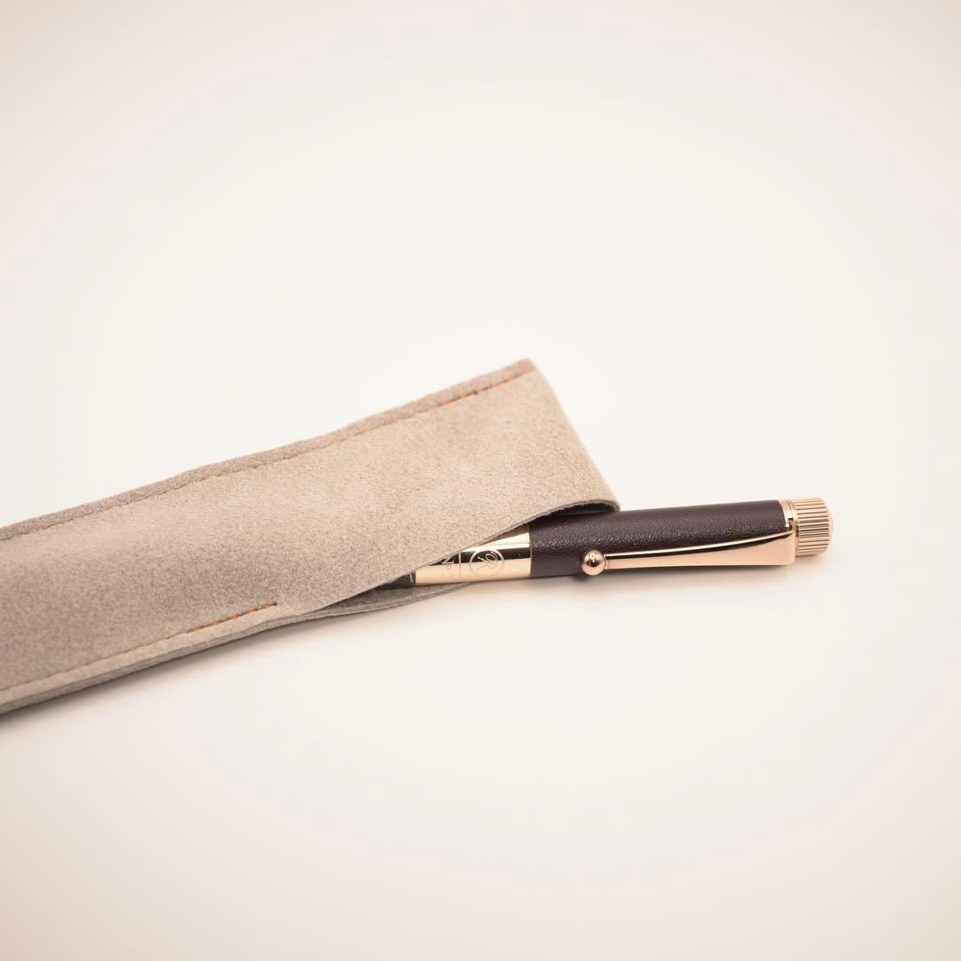 上品カラー ROMEO No.3 ESレザー深紫ゲルボールペン